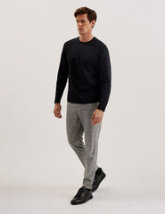 Men NICOLO - Checked Elastic Waist Tailored Pants - Ted Baker