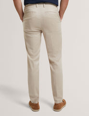 Men SABATON - Slim Fit Stretch Cotton Twill Smart Pants - Ted Baker