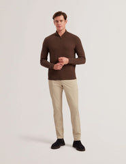 Men KURNLE - T Knit Half Zip Funnel Neck Jumper - Ted Baker