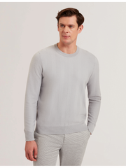 Men JAMALS - Herringbone Knit Crew Neck Sweater - Ted Baker