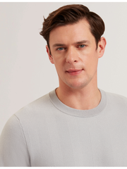Men JAMALS - Herringbone Knit Crew Neck Sweater - Ted Baker