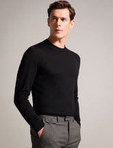 Men CARNBY - Pure Wool Crew Neck Jumper - Ted Baker