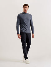 Men KURNLE - T Knit Half Zip Funnel Neck Jumper - Ted Baker