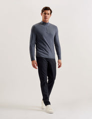 Men KURNLE - T Knit Half Zip Funnel Neck Jumper - Ted Baker