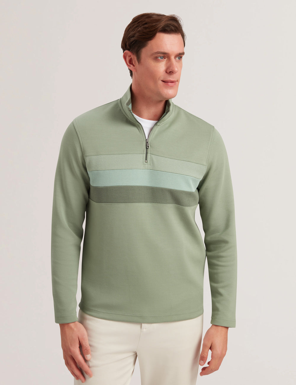 Men LONGMAN - Ombre Stripe Half-Zip Sweatshirt - Ted Baker