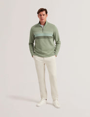 Men LONGMAN - Ombre Stripe Half-Zip Sweatshirt - Ted Baker