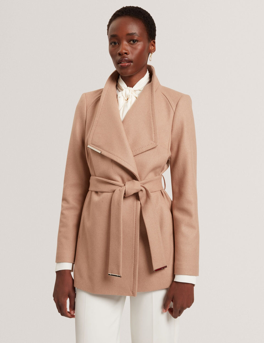 Women|Sale ROSESS Short Belted Wool Wrap Coat - Ted Baker