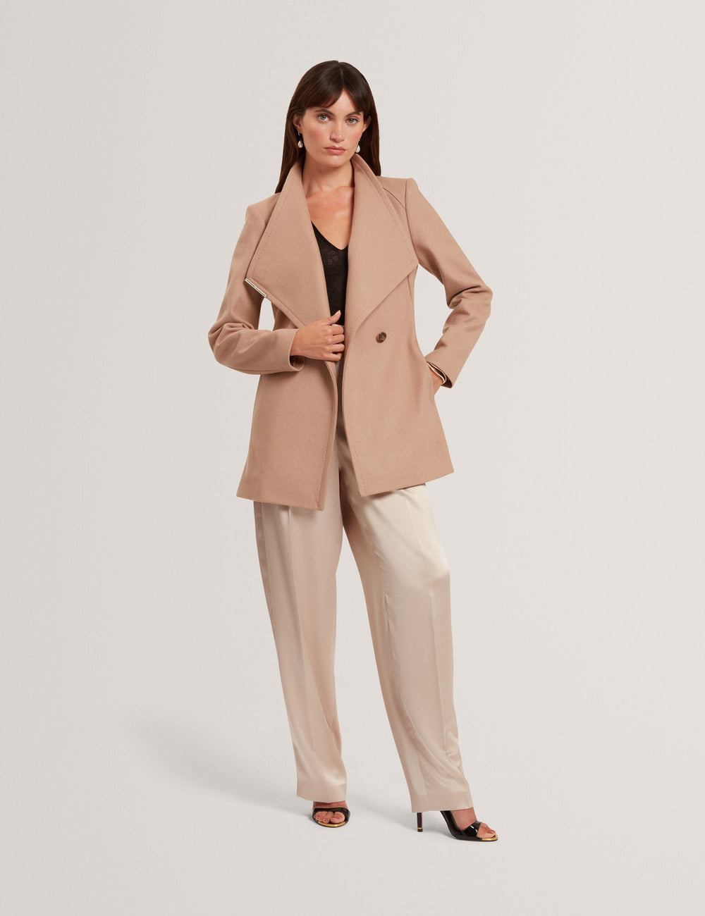 Women|Sale ROSESS Short Belted Wool Wrap Coat - Ted Baker