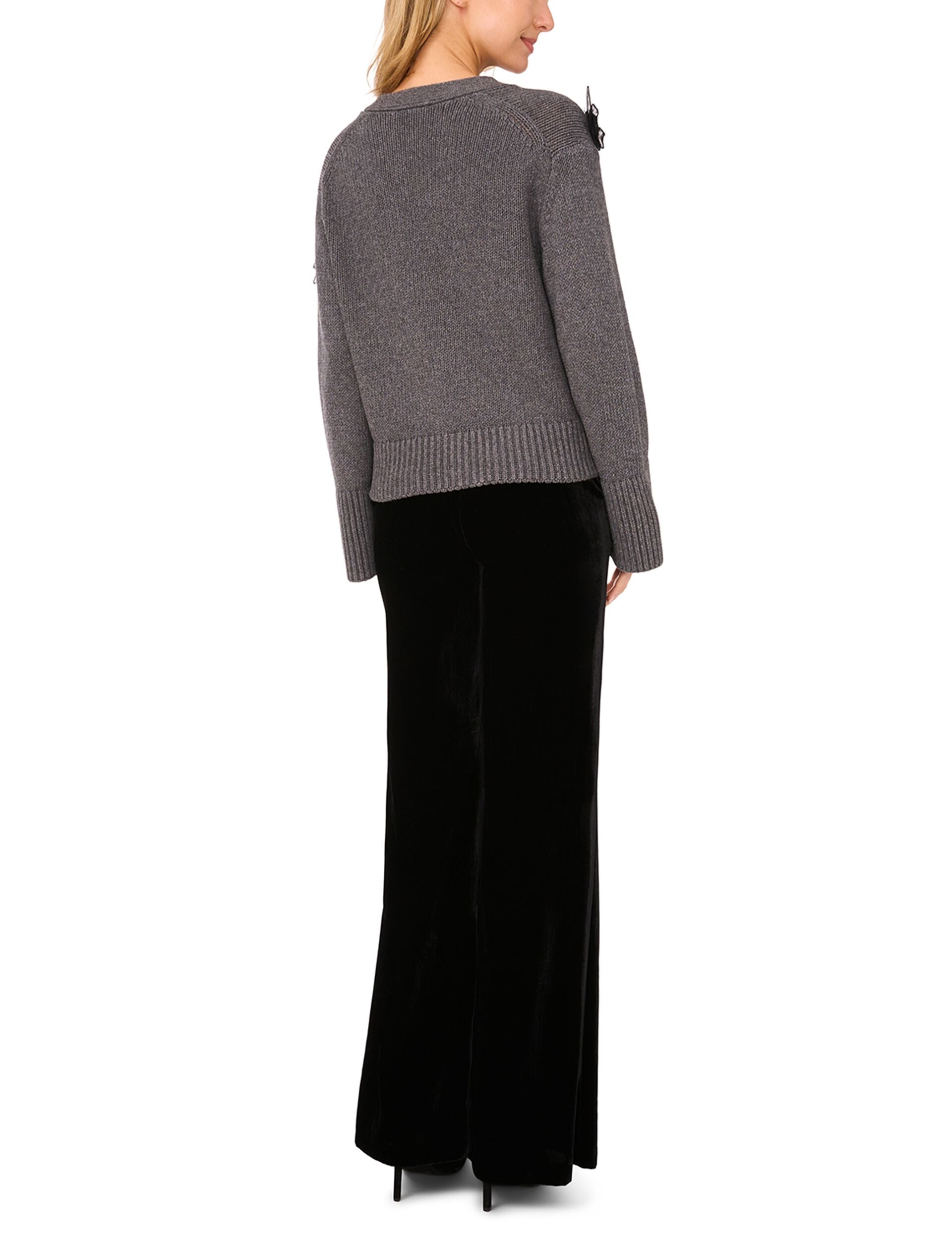 Women|Sale LACHLAN - V-Neck Cardigan with Mesh 3D Rose - Ted Baker