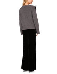 Women|Sale LACHLAN - V-Neck Cardigan with Mesh 3D Rose - Ted Baker