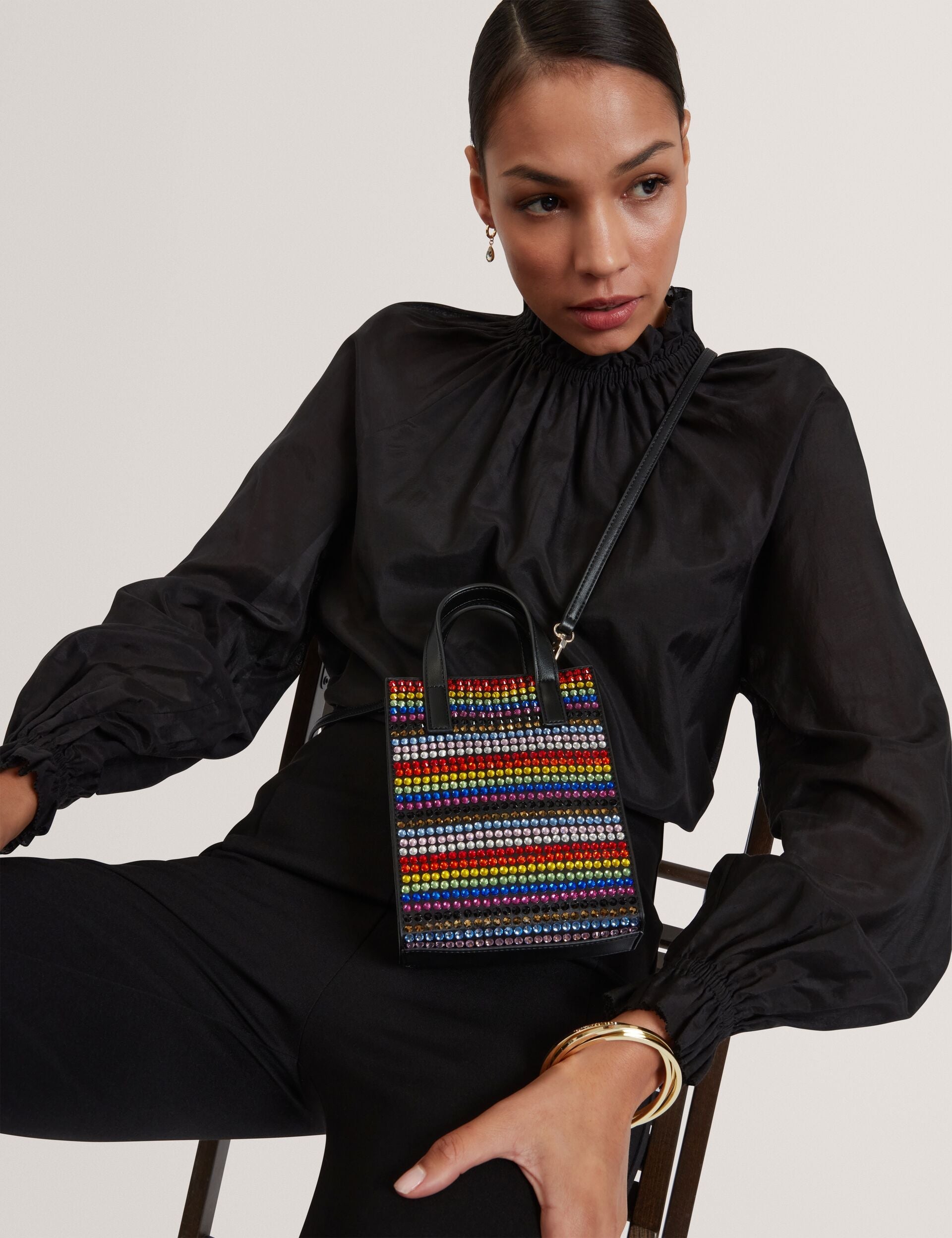 Women PRIDEZ - Striped Mini Imitation Icon Bag - Ted Baker