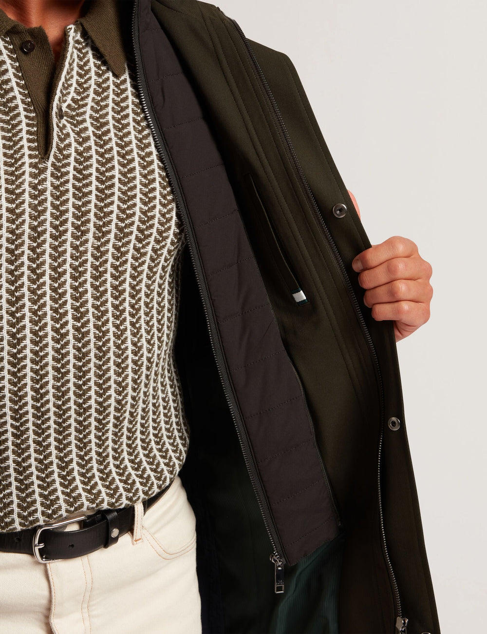 Men|Sale RUABON Funnel Neck Longline Jacket With Liner - Ted Baker