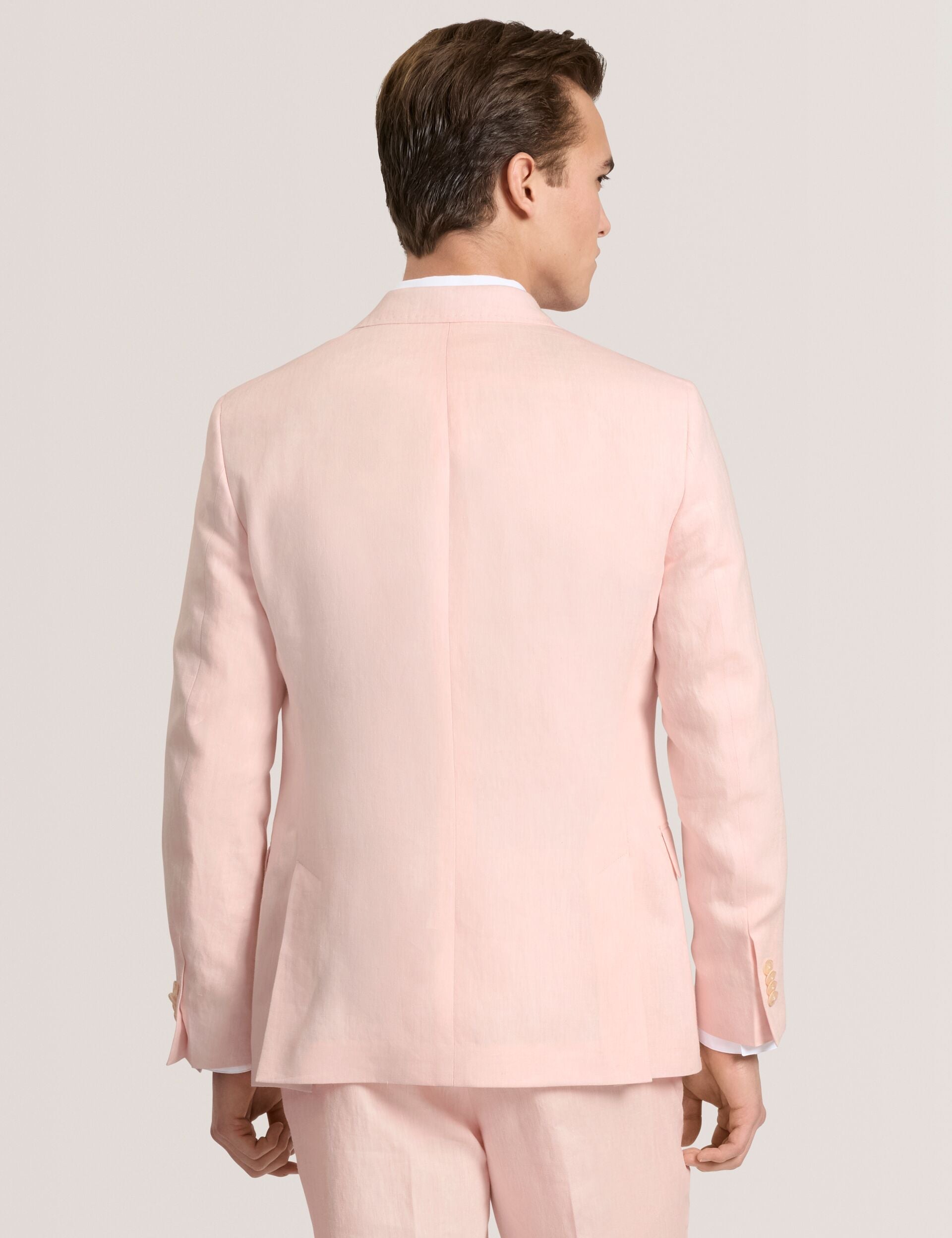 Men WINFRED - Single Breasted Two Button Notch Flat Front Linen Suit Jacket - Ted Baker