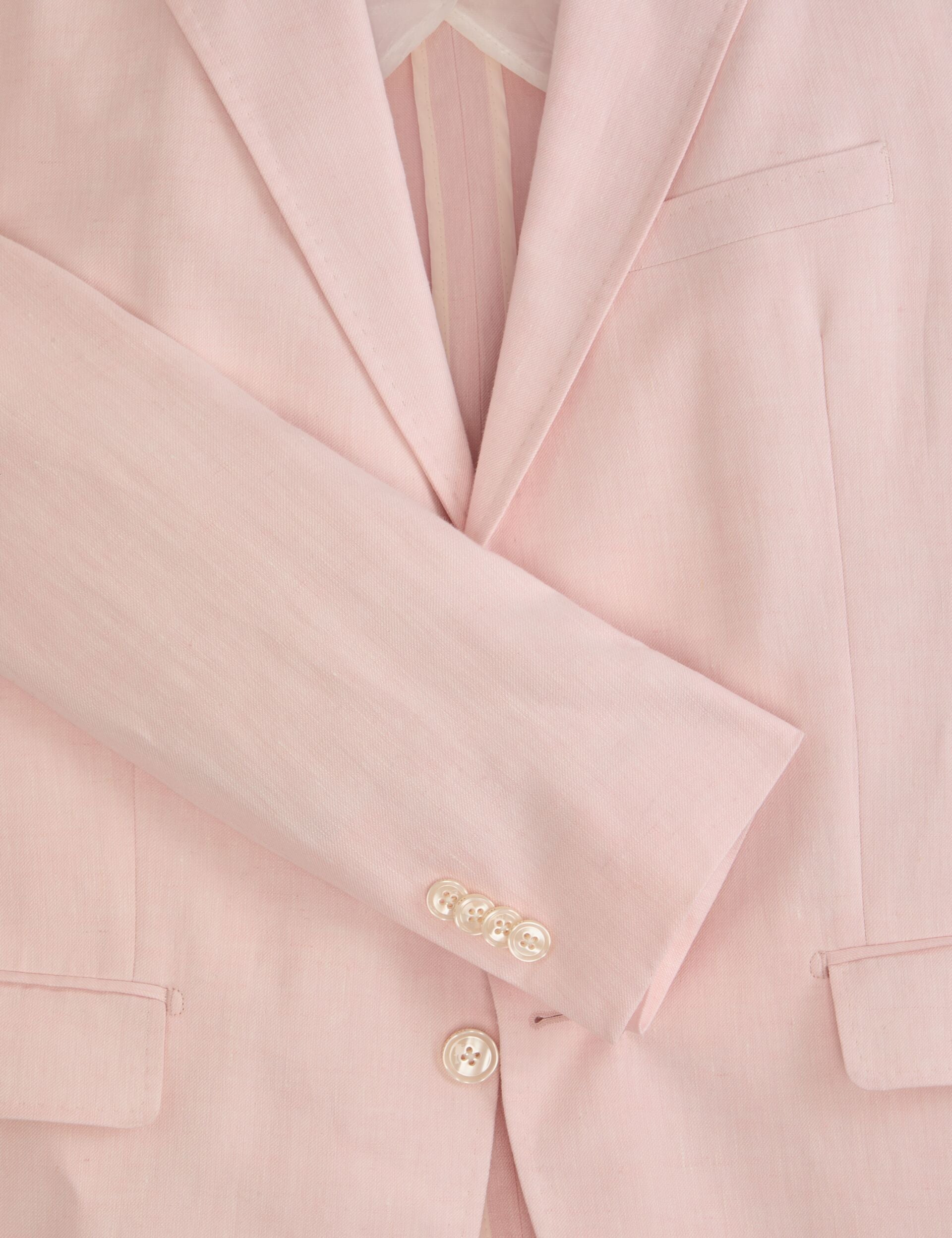Men WINFRED - Single Breasted Two Button Notch Flat Front Linen Suit Jacket - Ted Baker