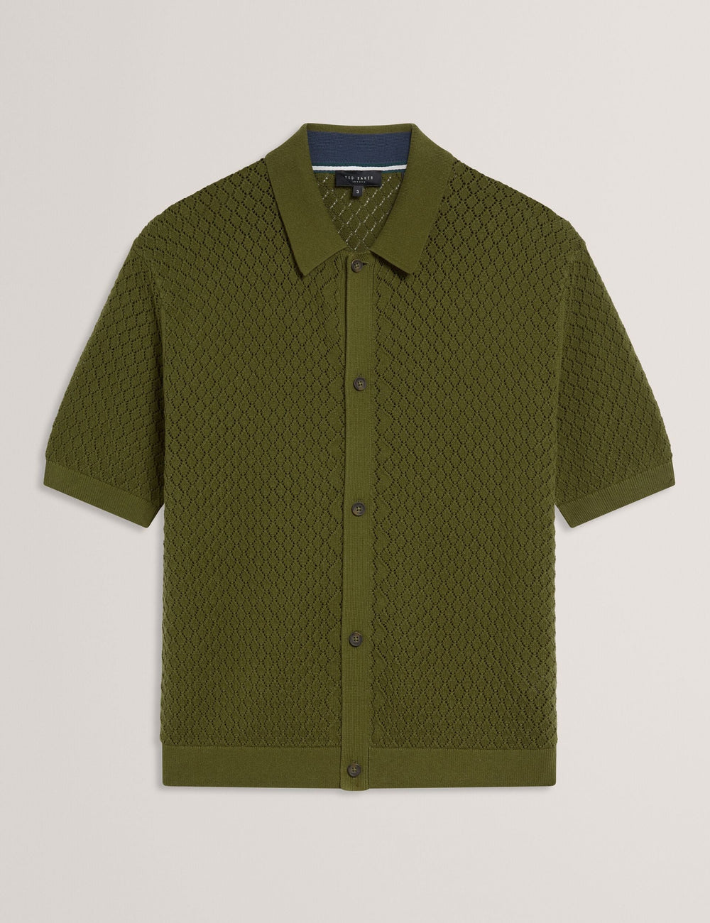 Men DOMATI Diamond Crochet Knit Short Sleeve Shirt - Ted Baker
