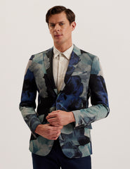 Men WALKERJ - Printed Floral Pique Jersey Blazer - Ted Baker