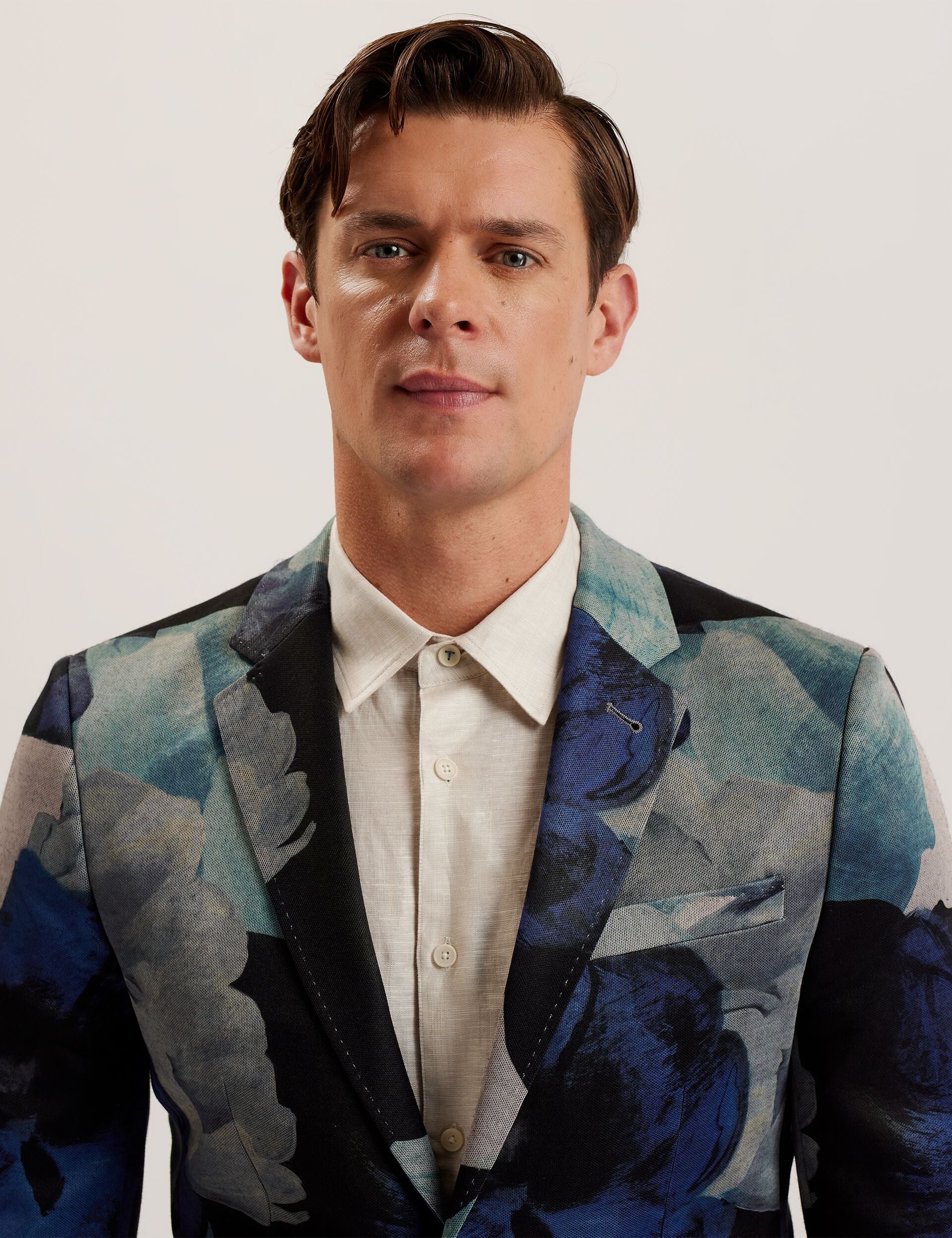 Men WALKERJ - Printed Floral Pique Jersey Blazer - Ted Baker