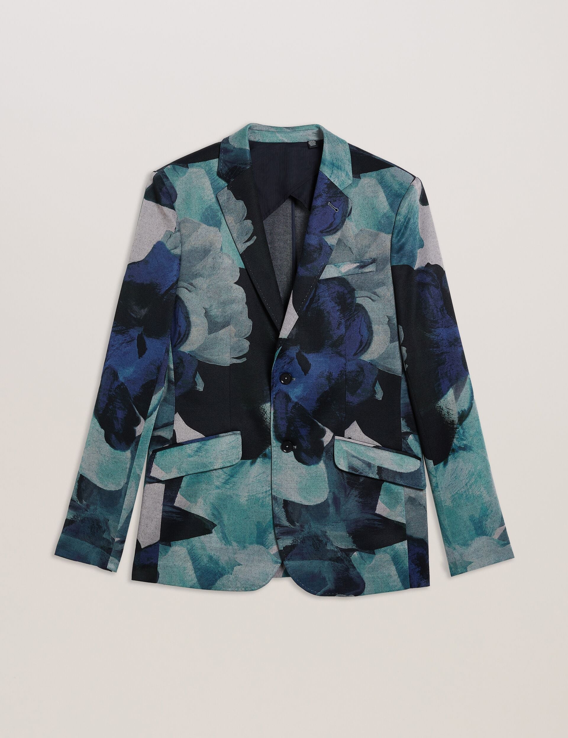 Men WALKERJ - Printed Floral Pique Jersey Blazer - Ted Baker