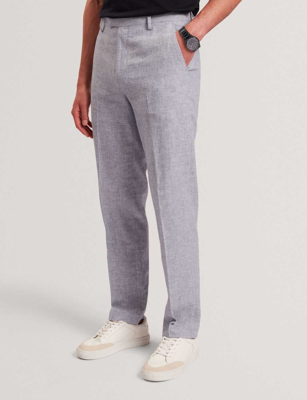 Men GIVRANT Tailored Linen Blend Slim Fit Pants - Ted Baker