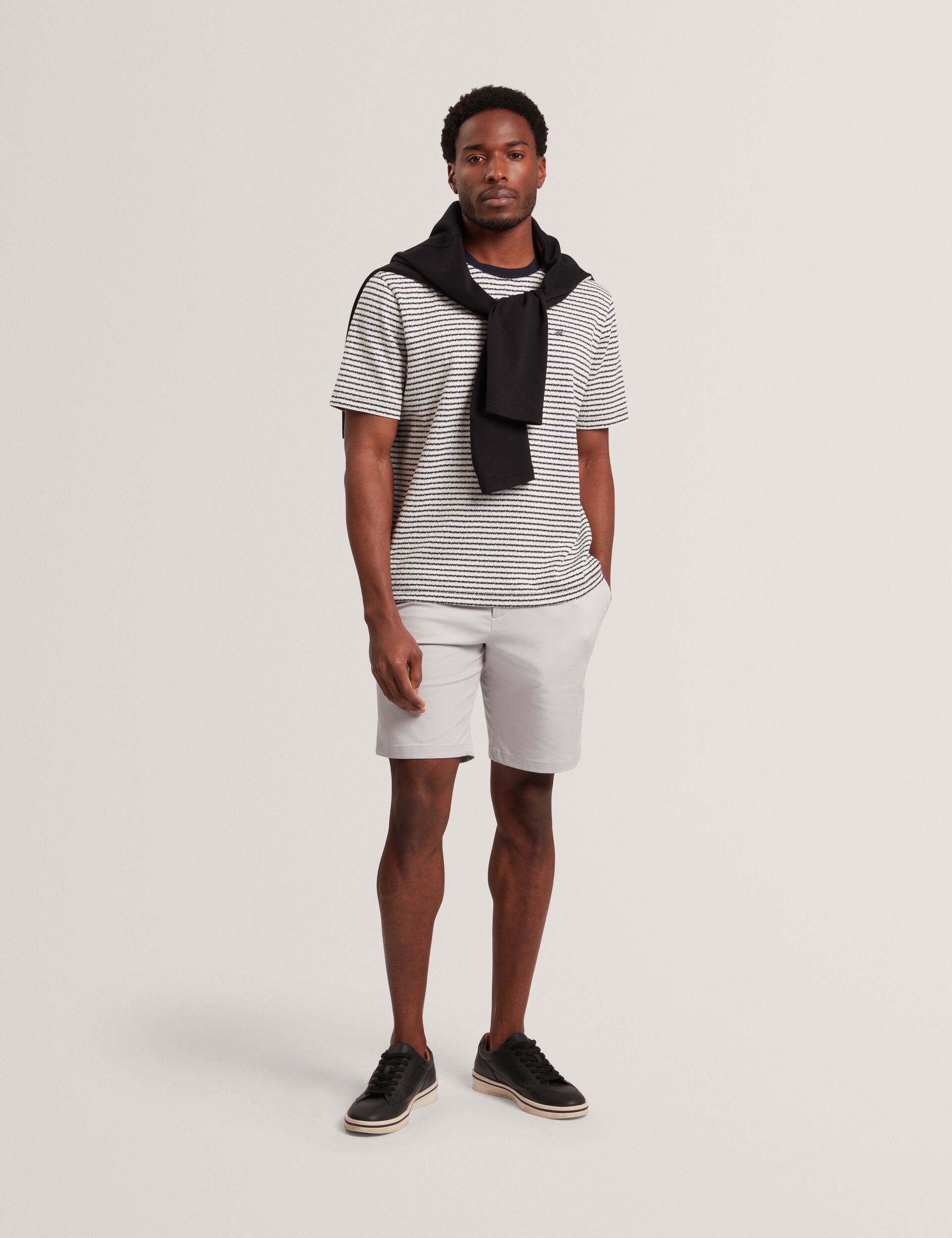 Men LOWETON - Slim Leg Stretch Cotton Chino Shorts - Ted Baker