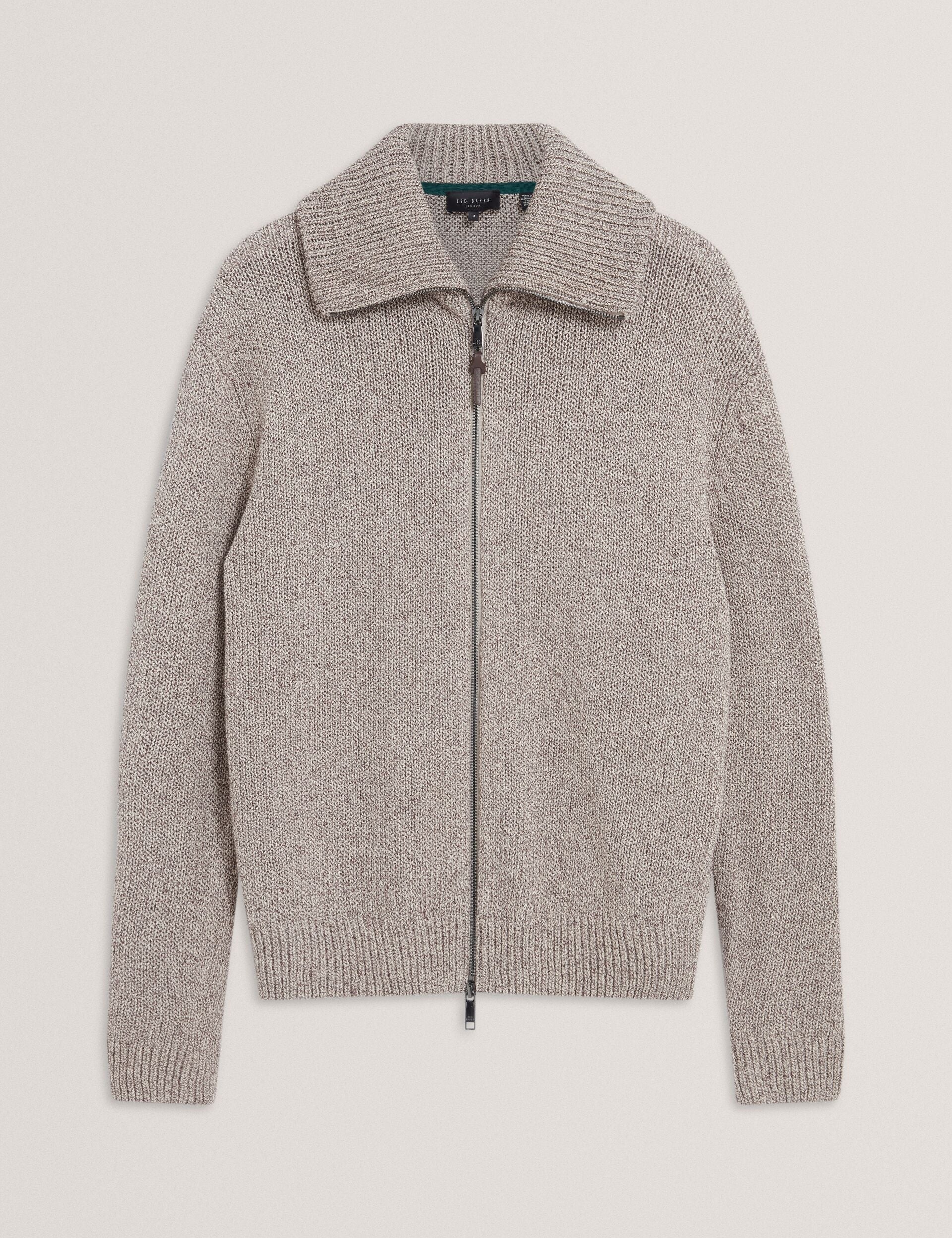 Men|Sale VARINK Twisted Yarn Knit Zip-Through Jumper - Ted Baker