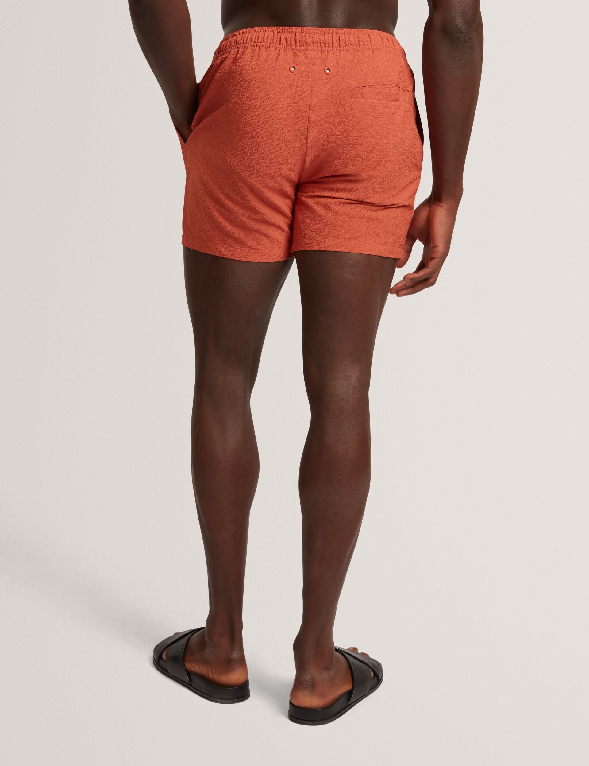 Men HEFFNER - Seersucker Mid-Length Swim Shorts - Ted Baker
