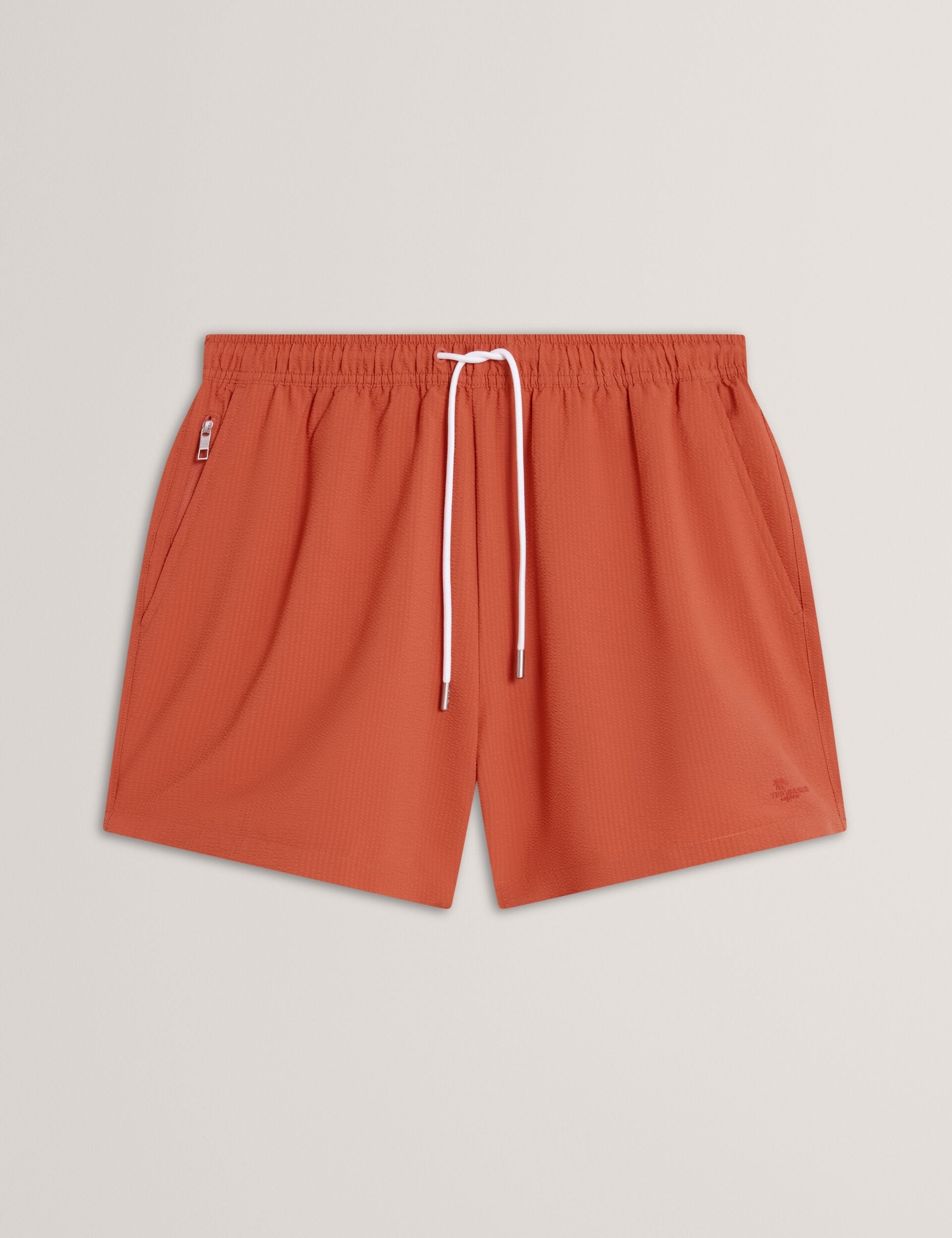 Men HEFFNER - Seersucker Mid-Length Swim Shorts - Ted Baker