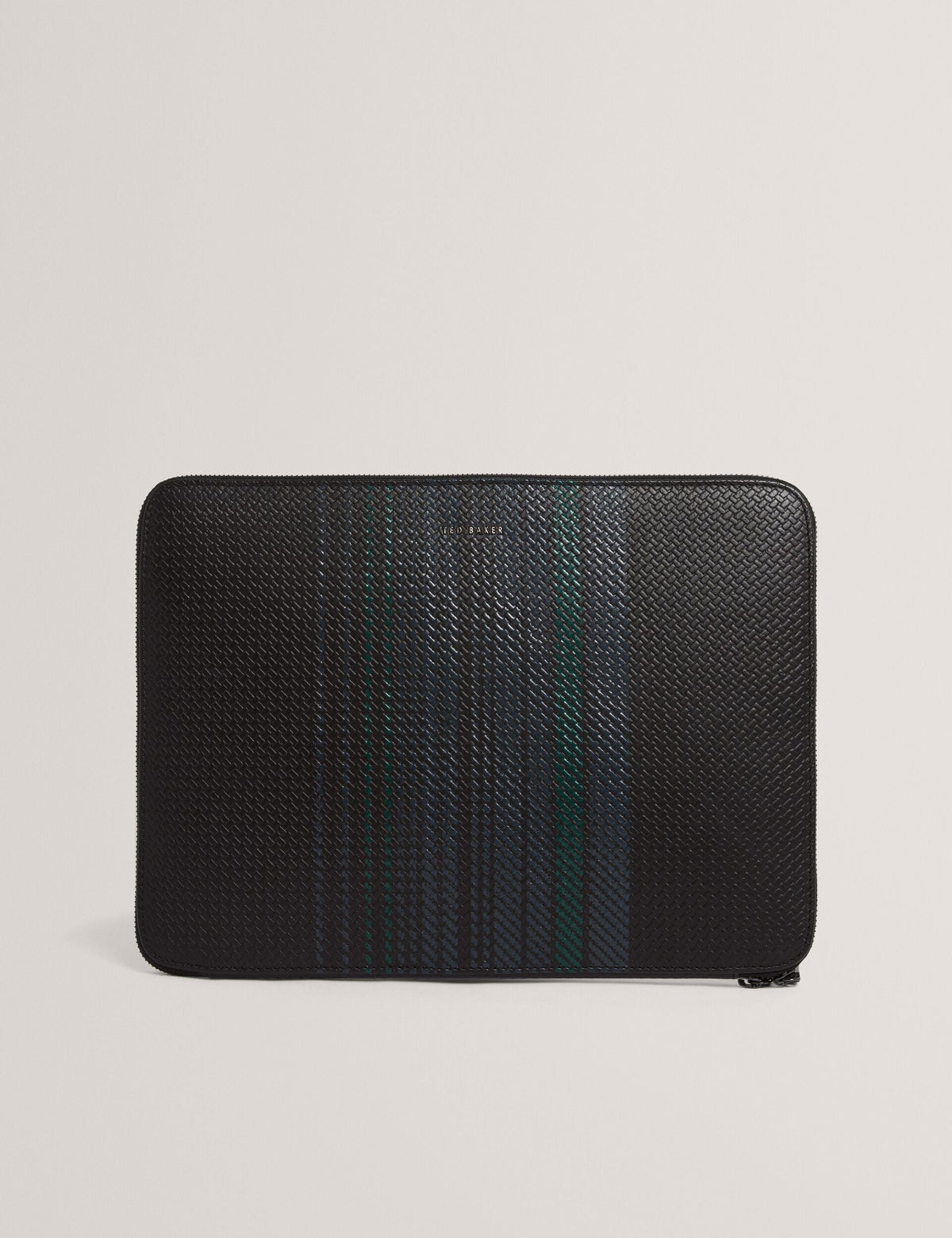 Men|Sale WILTONS Striped Woven Leather 13-Inch Laptop Sleeve - Ted Baker