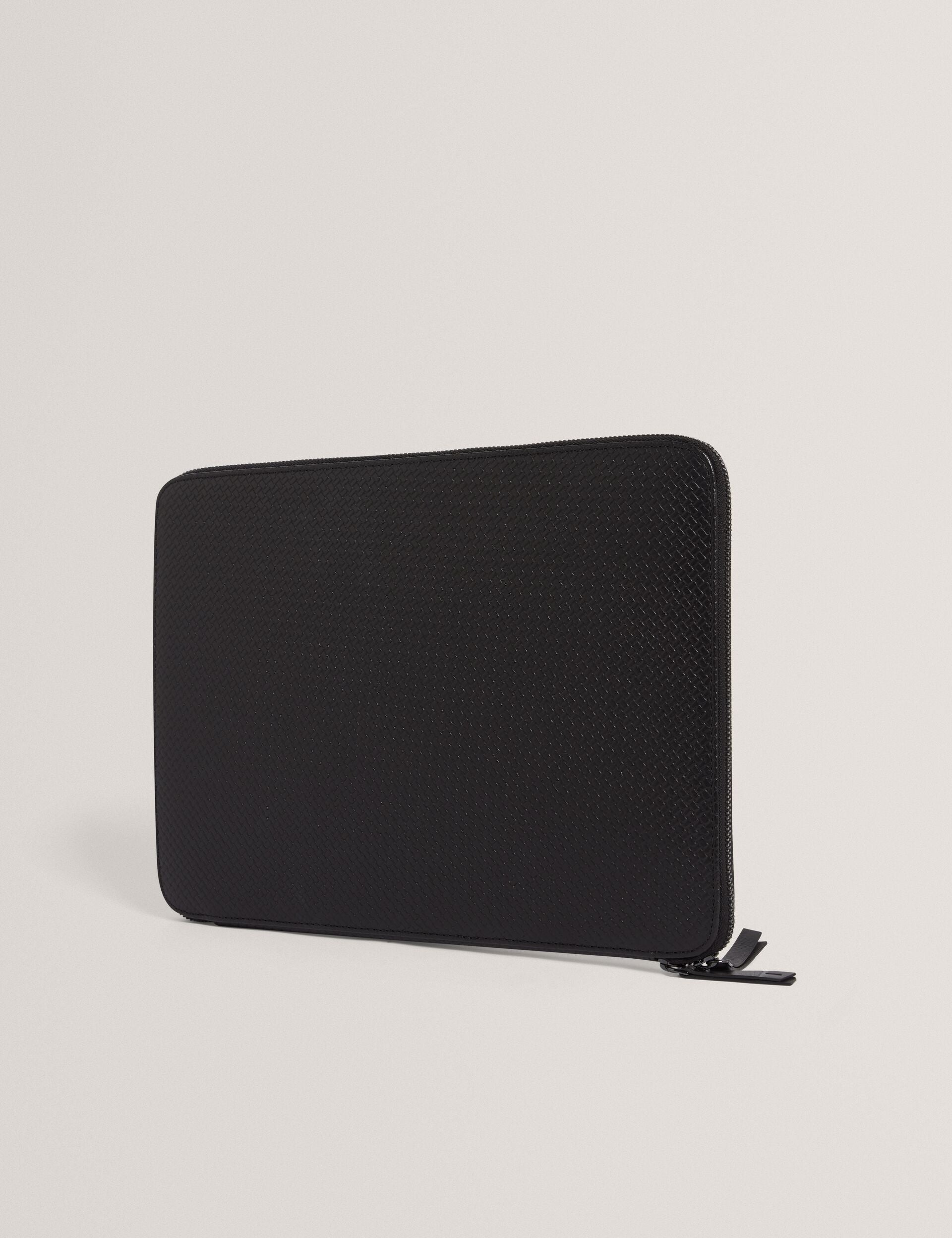 Men|Sale WILTONS Striped Woven Leather 13-Inch Laptop Sleeve - Ted Baker