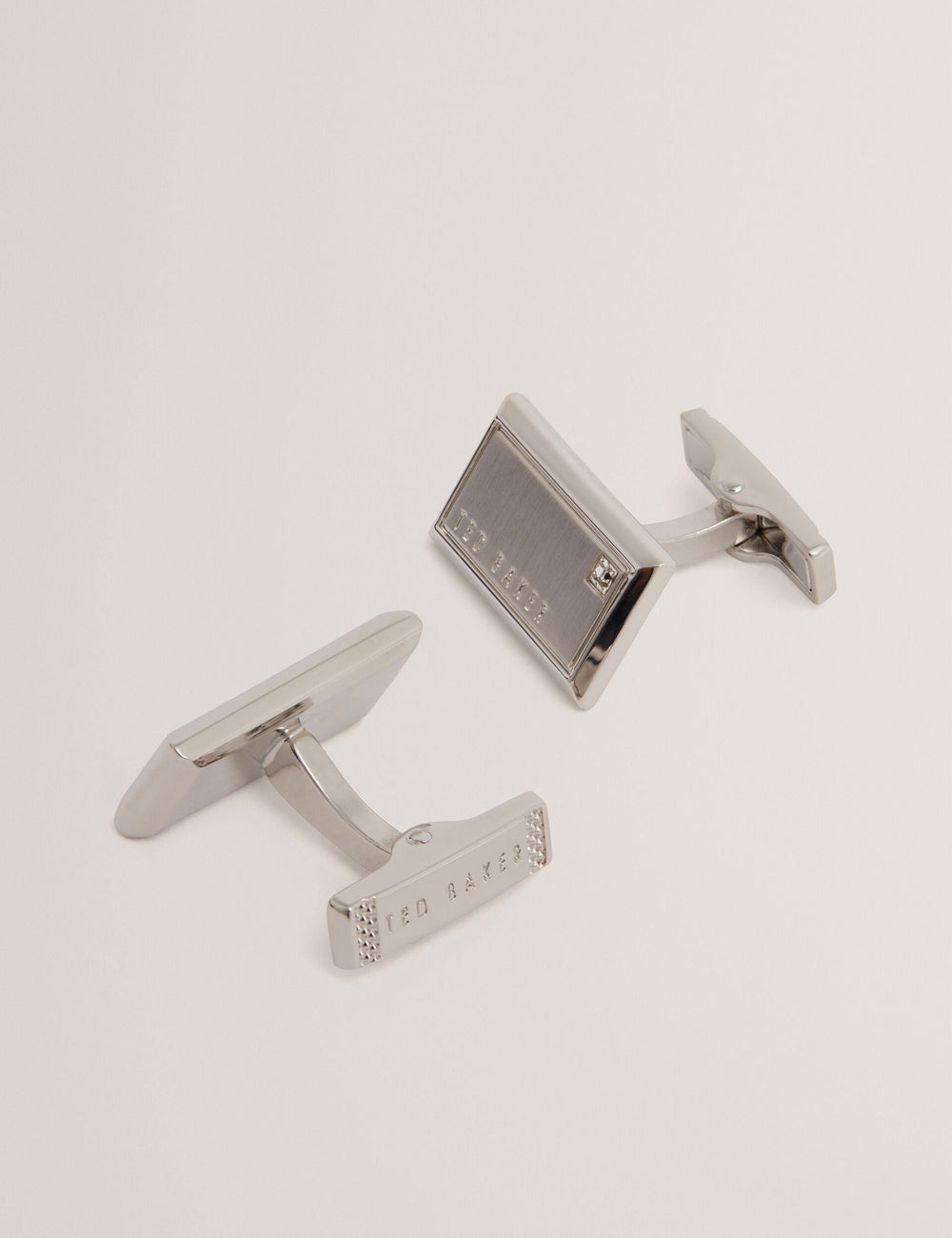 Men|Sale KRISTOL Crystal Detail Brushed Metal Cufflinks - Ted Baker
