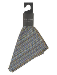 Men AMWELLPS Woven Stripe Silk Pocket Square - Ted Baker