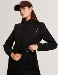 Sale|Women ROSE Mid Length Belted Wool Wrap Coat - Ted Baker