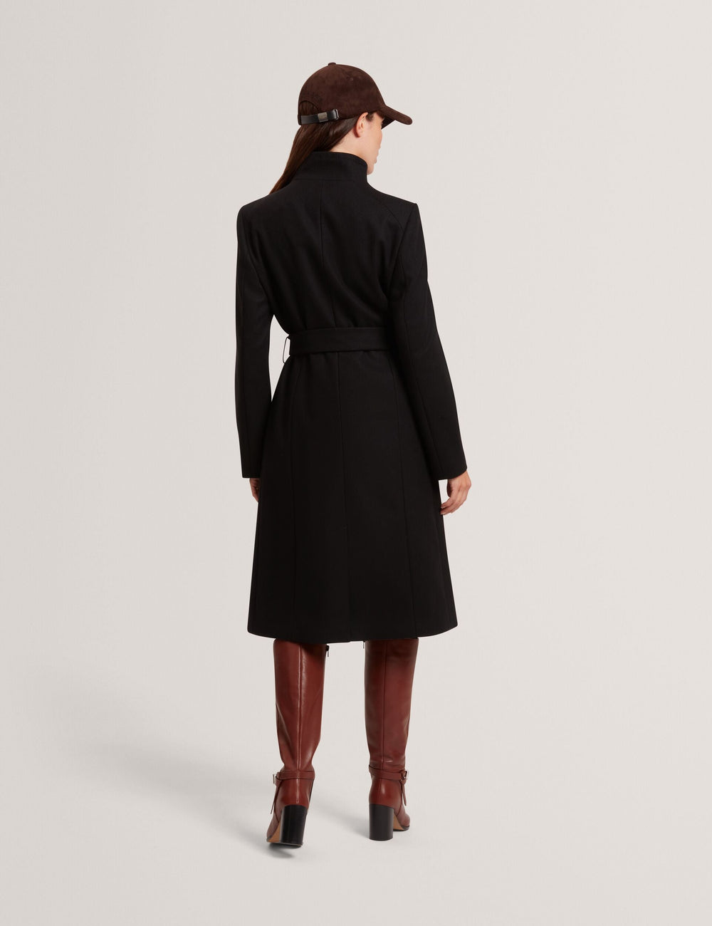 Sale|Women ROSE Mid Length Belted Wool Wrap Coat - Ted Baker