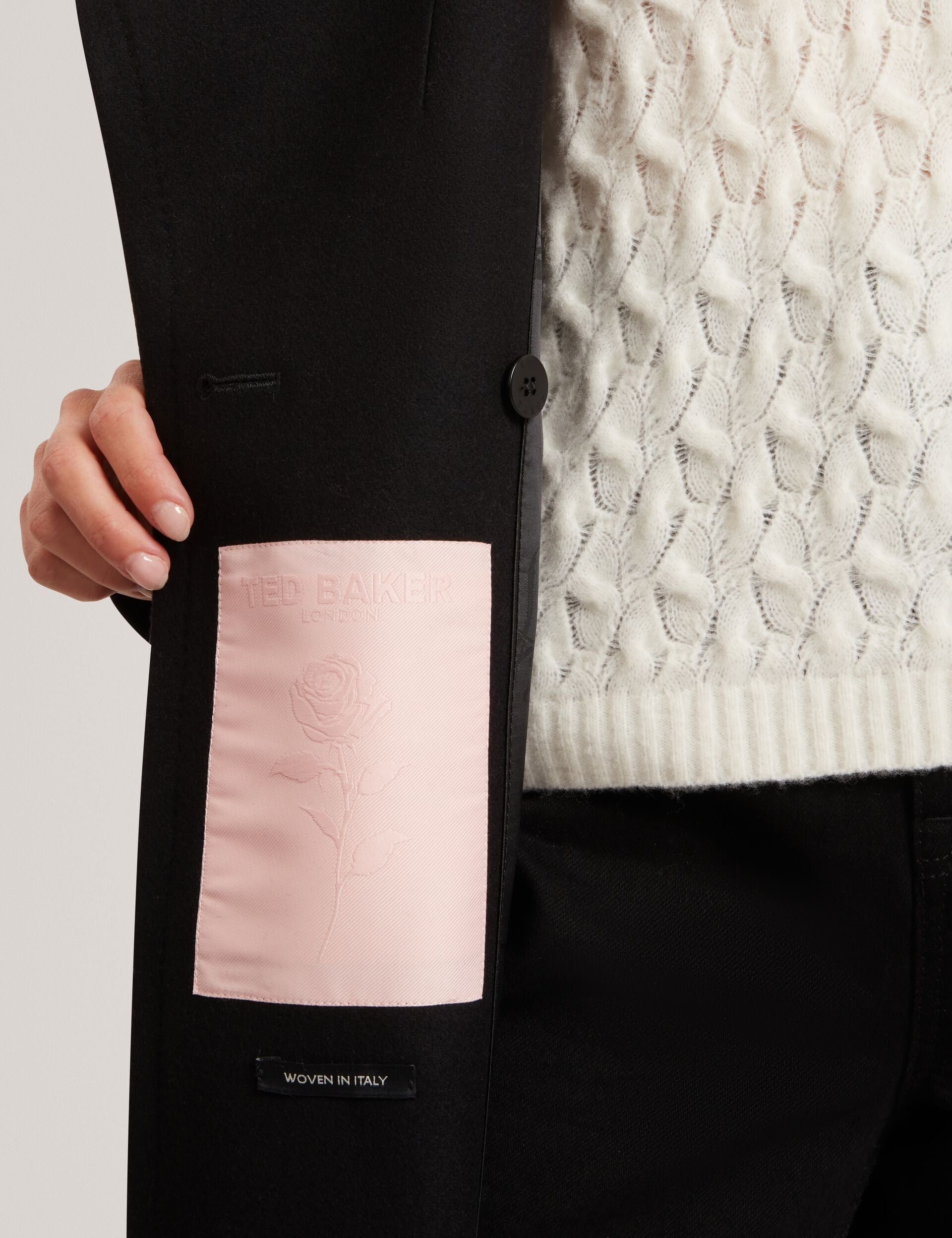 Sale|Women ROSE Mid Length Belted Wool Wrap Coat - Ted Baker