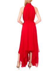 Sale|Women HALTER NECK HANKERCHIEF HEM MIDI DRESS - Salsa - Ted Baker