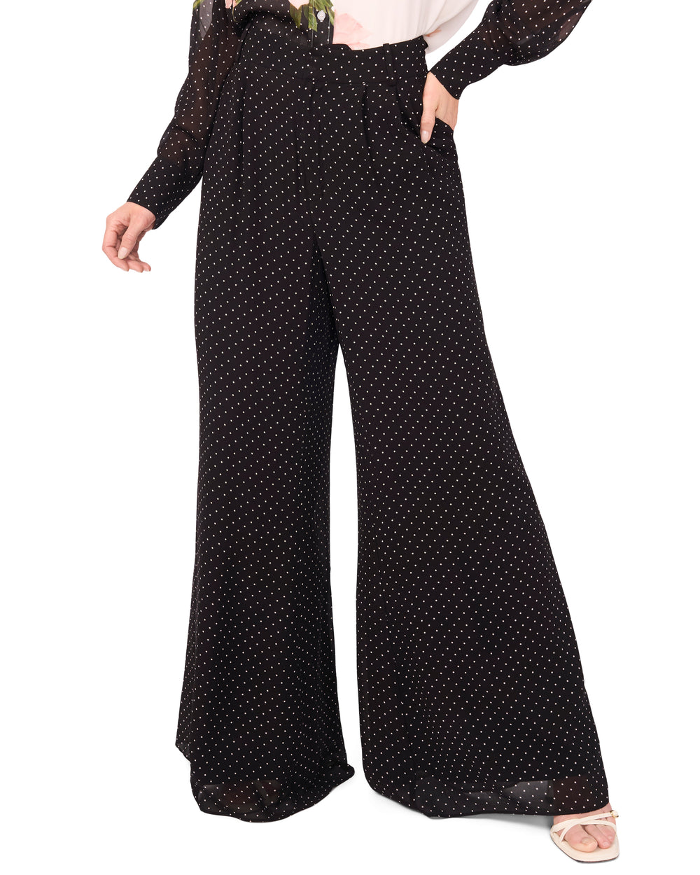 Sale|Women WIDE LEG TUCK PANT - Black - Ted Baker