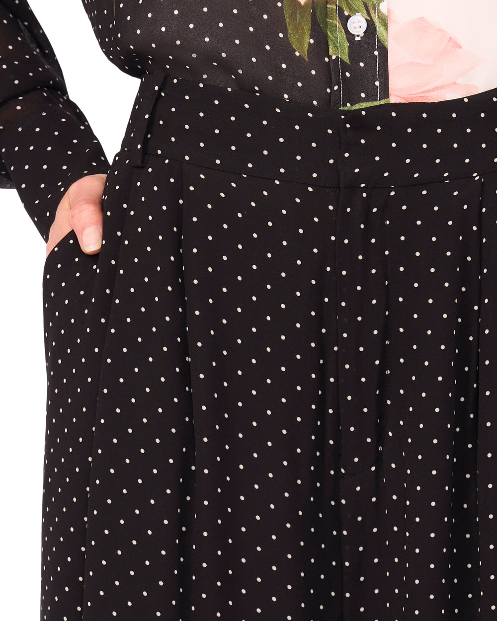 Sale|Women WIDE LEG TUCK PANT - Black - Ted Baker