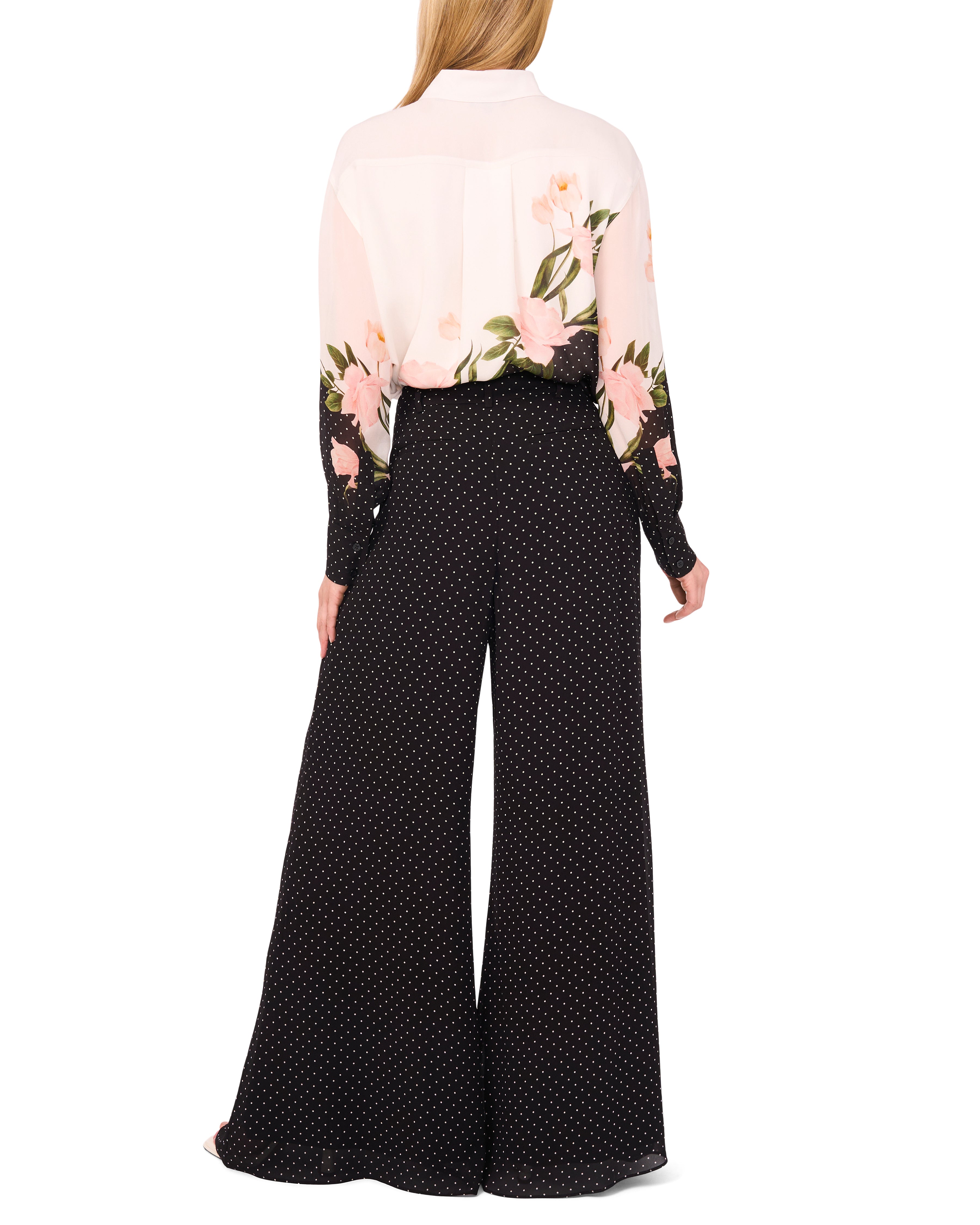Sale|Women WIDE LEG TUCK PANT - Black - Ted Baker