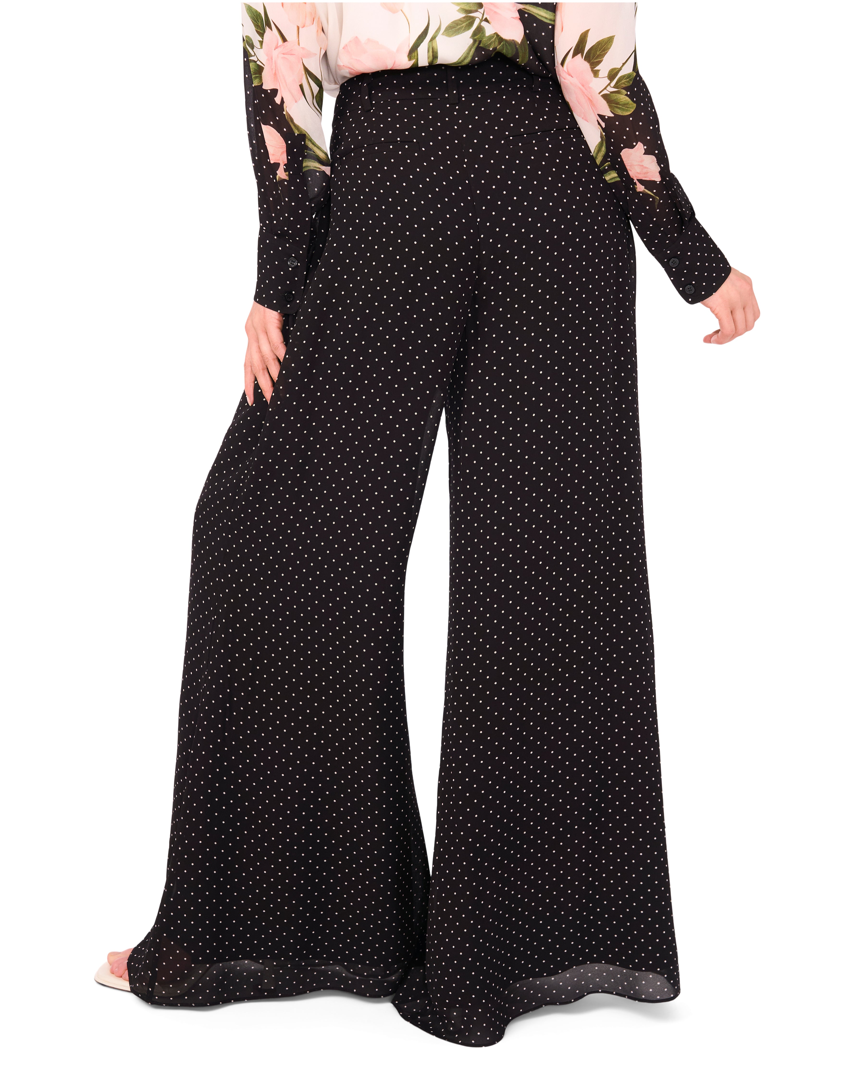Sale|Women WIDE LEG TUCK PANT - Black - Ted Baker