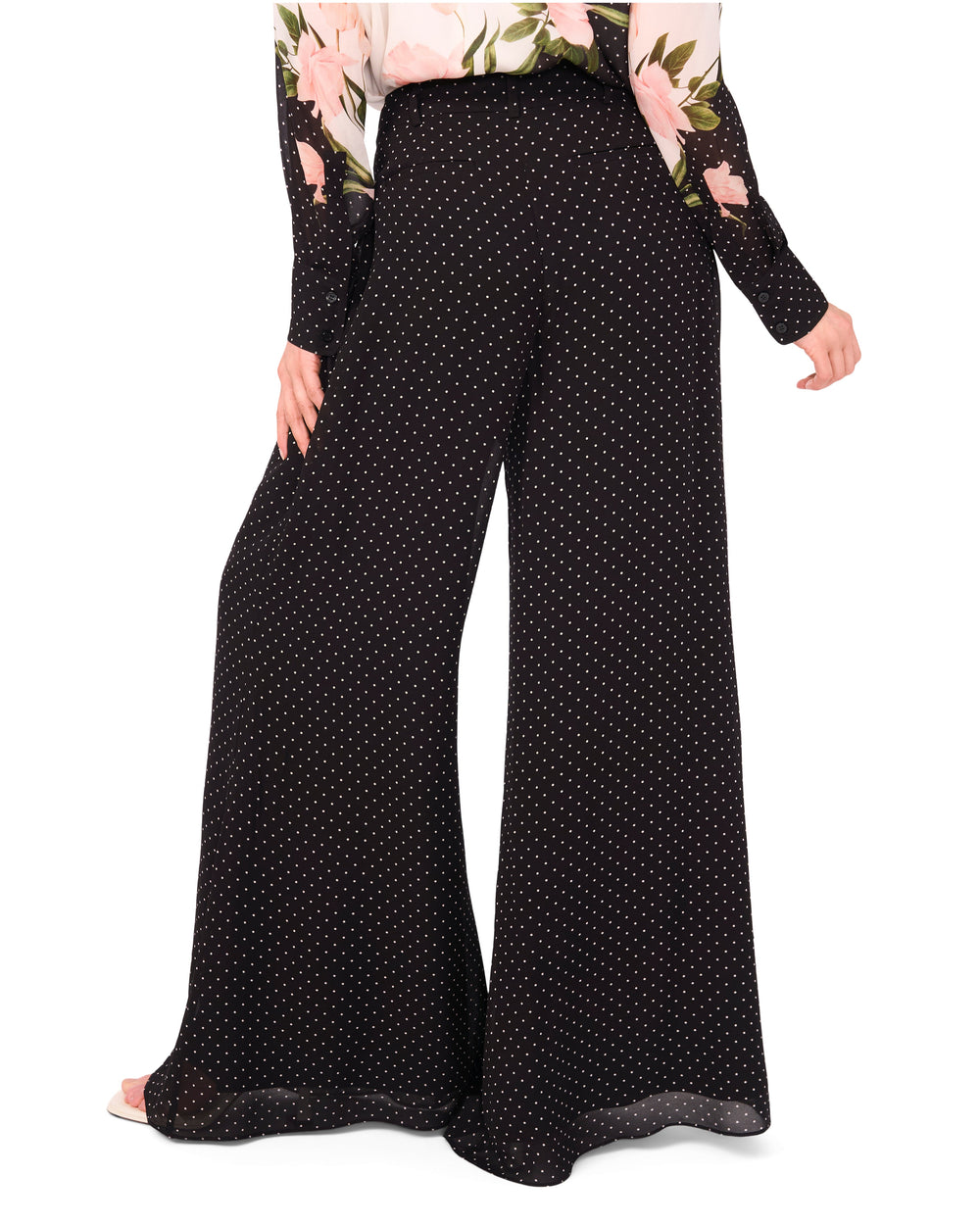 Sale|Women WIDE LEG TUCK PANT - Black - Ted Baker
