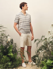 Sale|Men FLACKS Striped Knit Relaxed Short Sleeve Shirt - Ted Baker