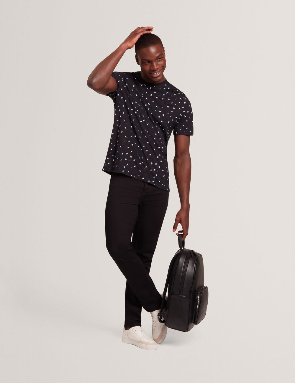 Sale|Men BURTUN - Scattered Floral Print Crew Neck T-Shirt - Ted Baker