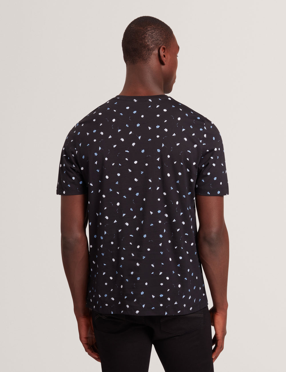 Sale|Men BURTUN - Scattered Floral Print Crew Neck T-Shirt - Ted Baker