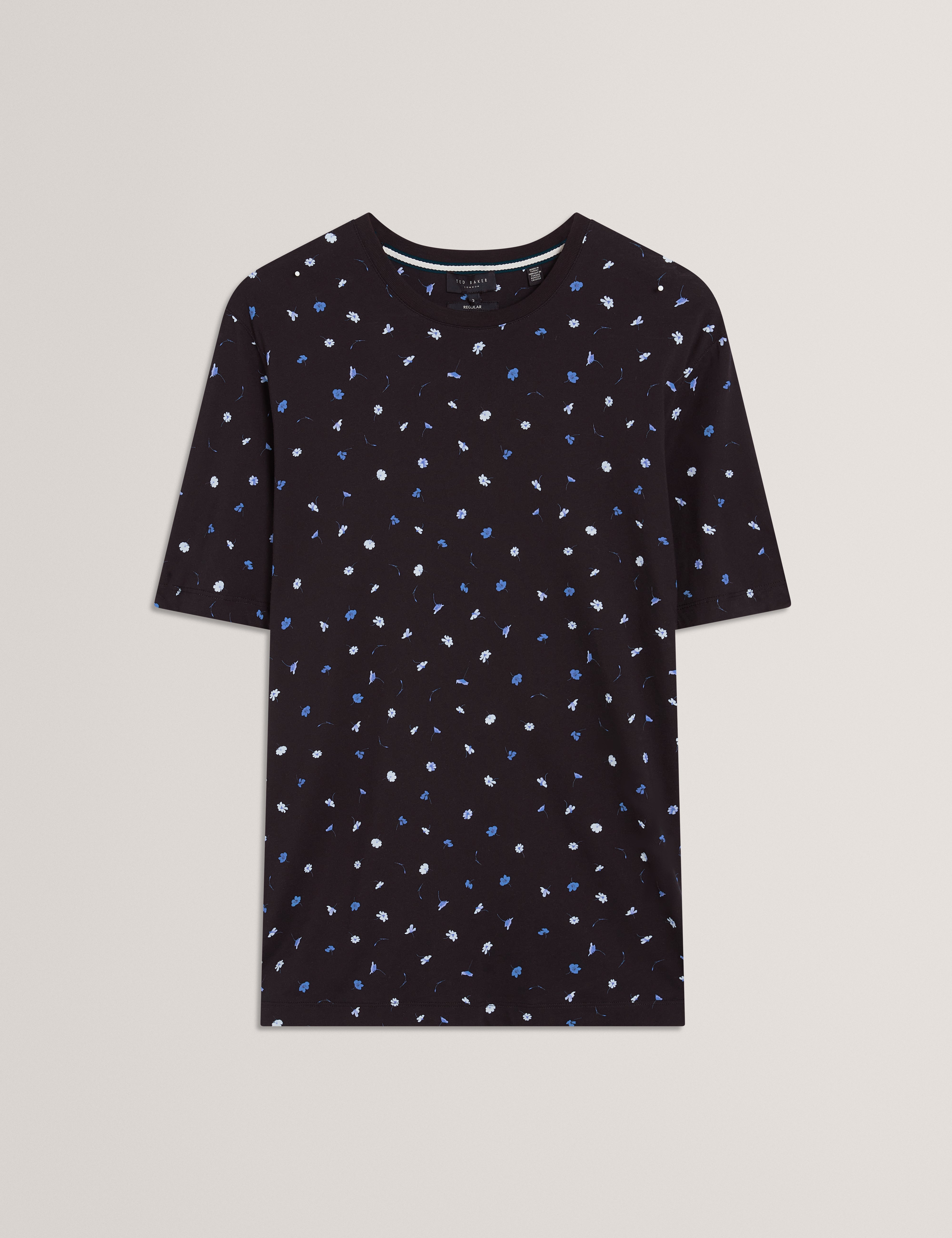 Sale|Men BURTUN - Scattered Floral Print Crew Neck T-Shirt - Ted Baker