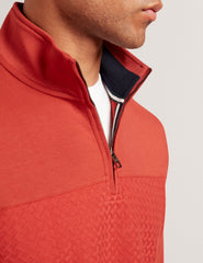Sale|Men SIMONEA - Textured Panel Half-Zip Modal Sweatshirt - Ted Baker