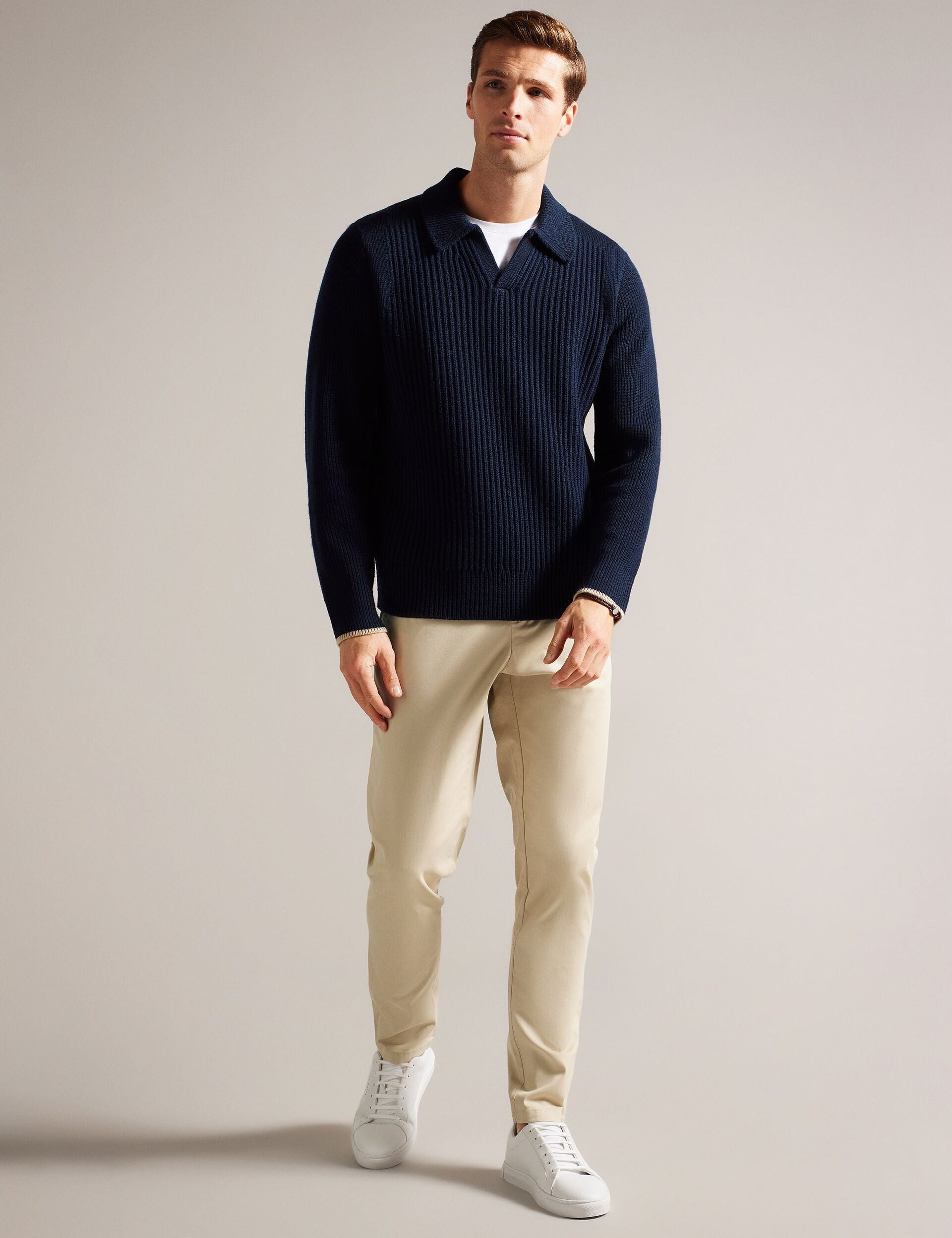 Sale|Men HAYBRN - Regular Fit Woven Texture Chinos - Ted Baker