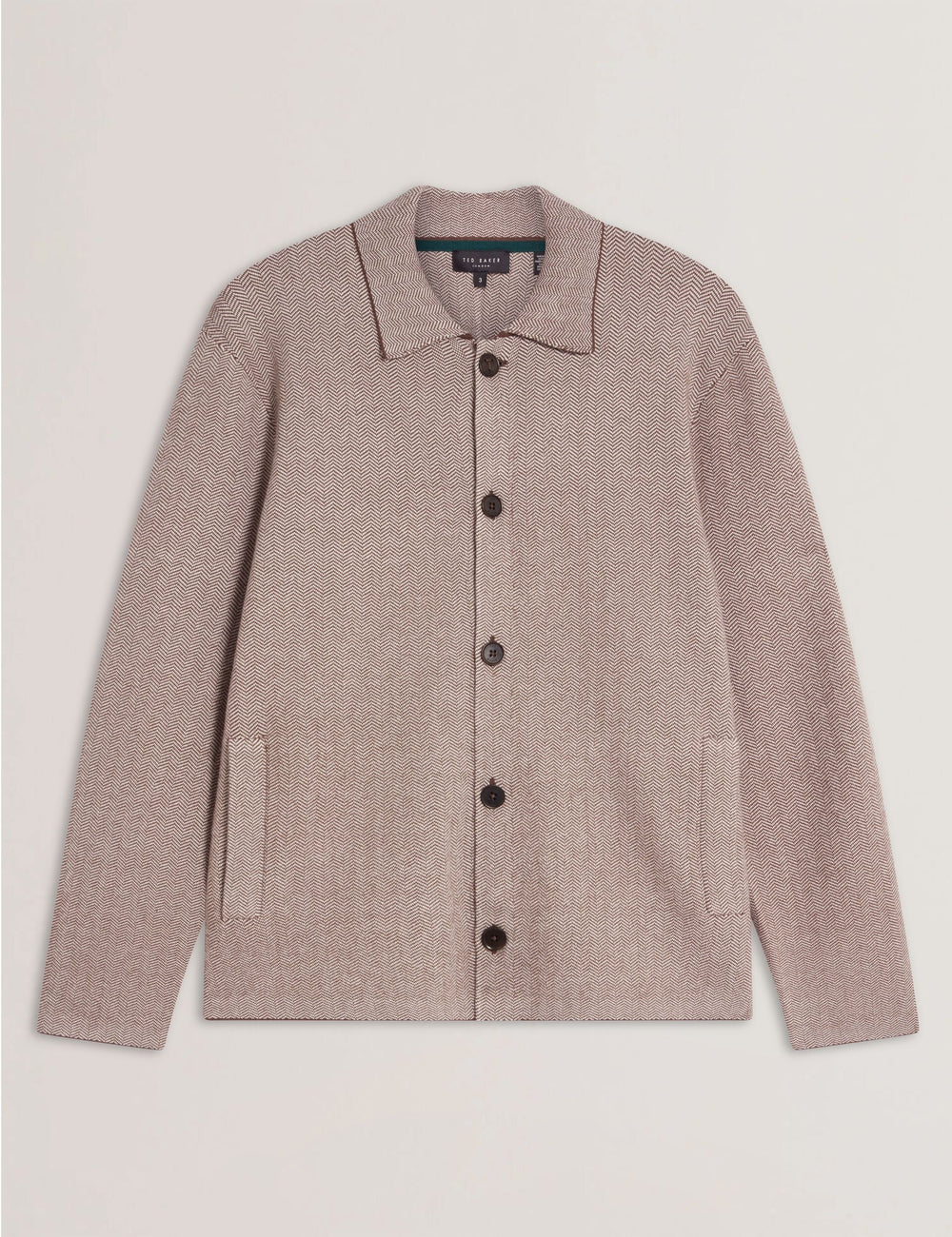 Sale|Men THIMON - Herringbone Knit Button-Up Jacket - Ted Baker