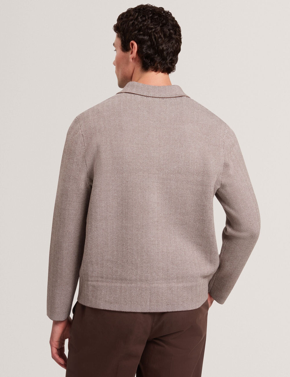Sale|Men THIMON - Herringbone Knit Button-Up Jacket - Ted Baker