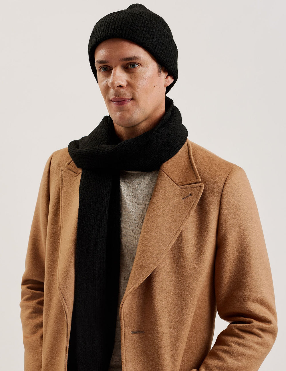 Sale|Men ALLIIES - Ribbed Knit Hat And Scarf Set - Ted Baker