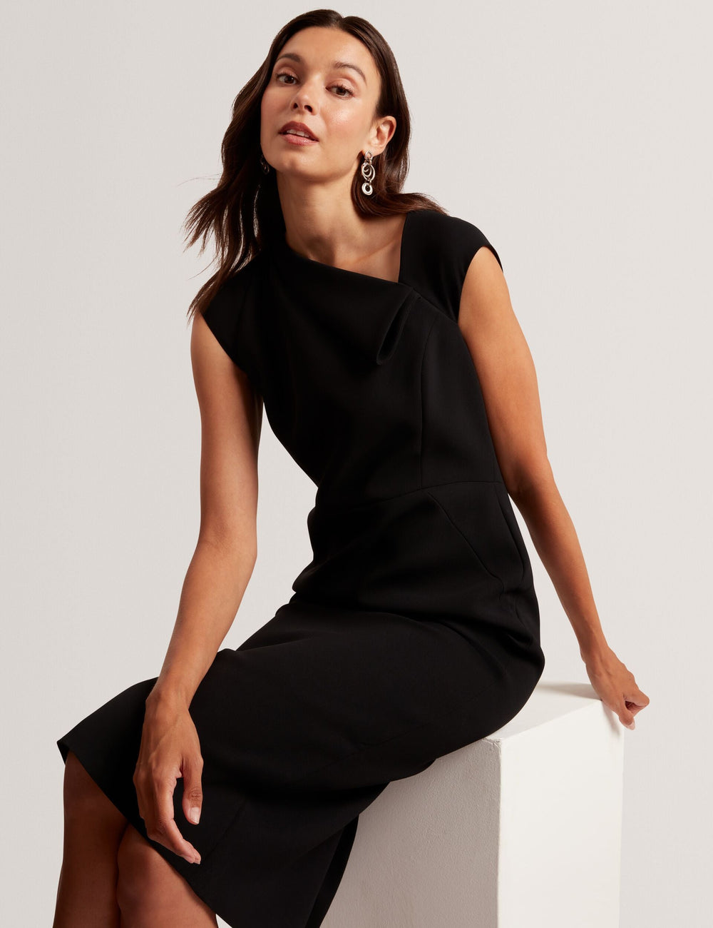 Women BAYREE - Folded Neckline Pencil Midi Dress - Ted Baker